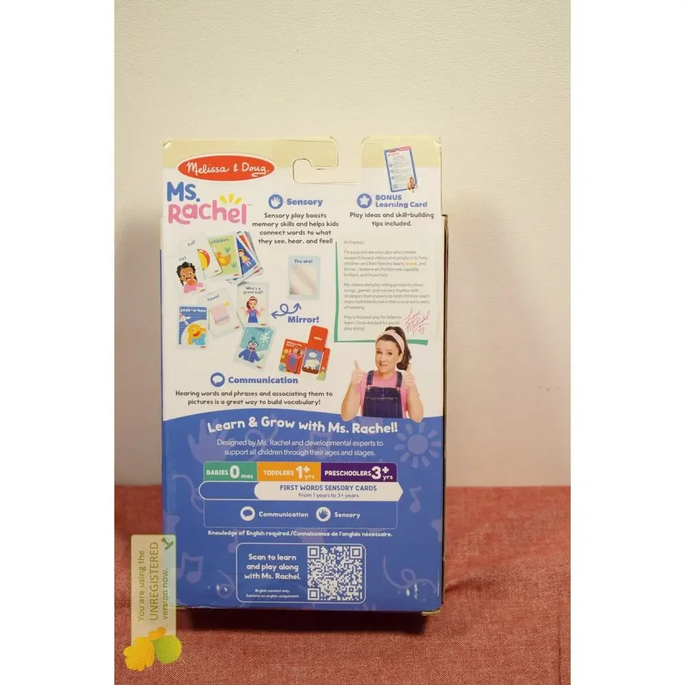 Melissa & Doug Ms. Rache First Words Textured Sensory Flashcards